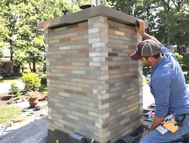 Walnut Chimney Sweep completing a modern chimney remodel in Walnut, CA