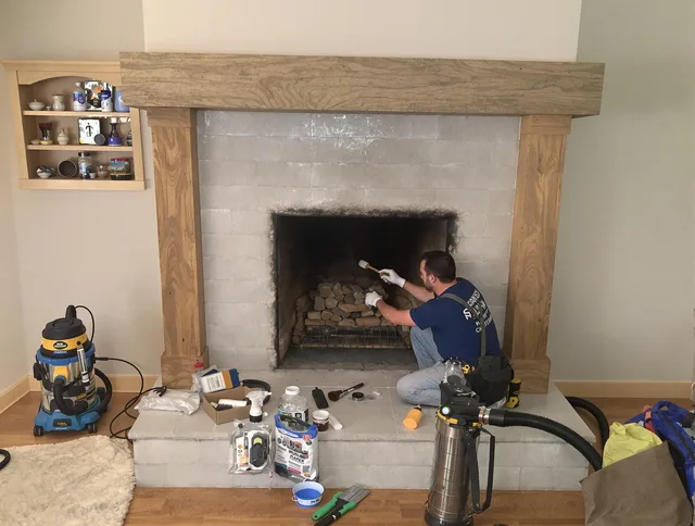 Detailed creosote removal process by Walnut Chimney Sweep in Walnut, CA