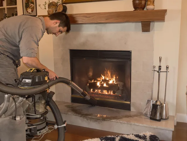 Routine fireplace upkeep by Walnut Chimney Sweep in Walnut, CA